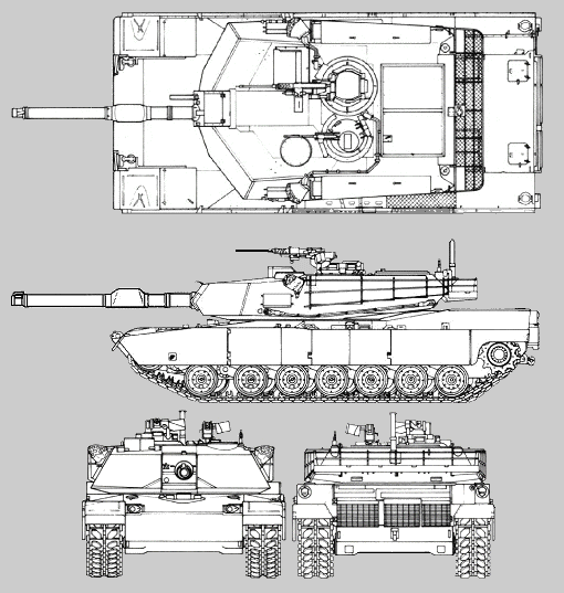 M1 Abrams Tank Dimensions