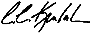 Signature of Gen C.C. Krulak, Commandant of the Marine Corps